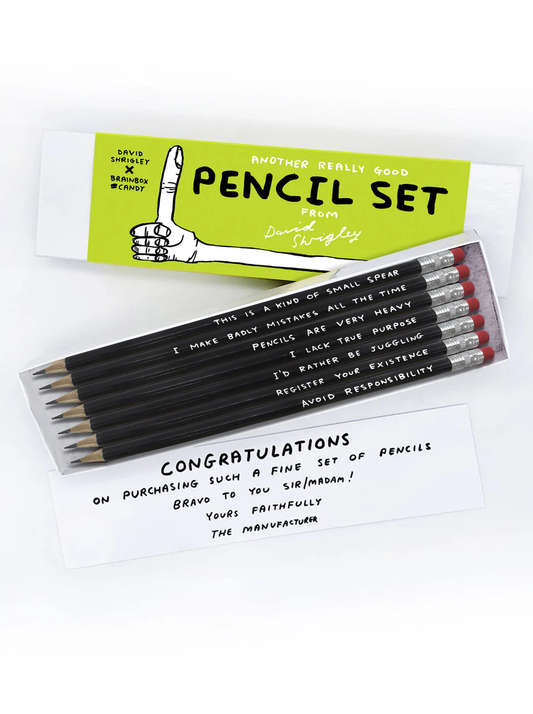 Another Really Good David Shrigley Pencil Box Set by David Shrigley