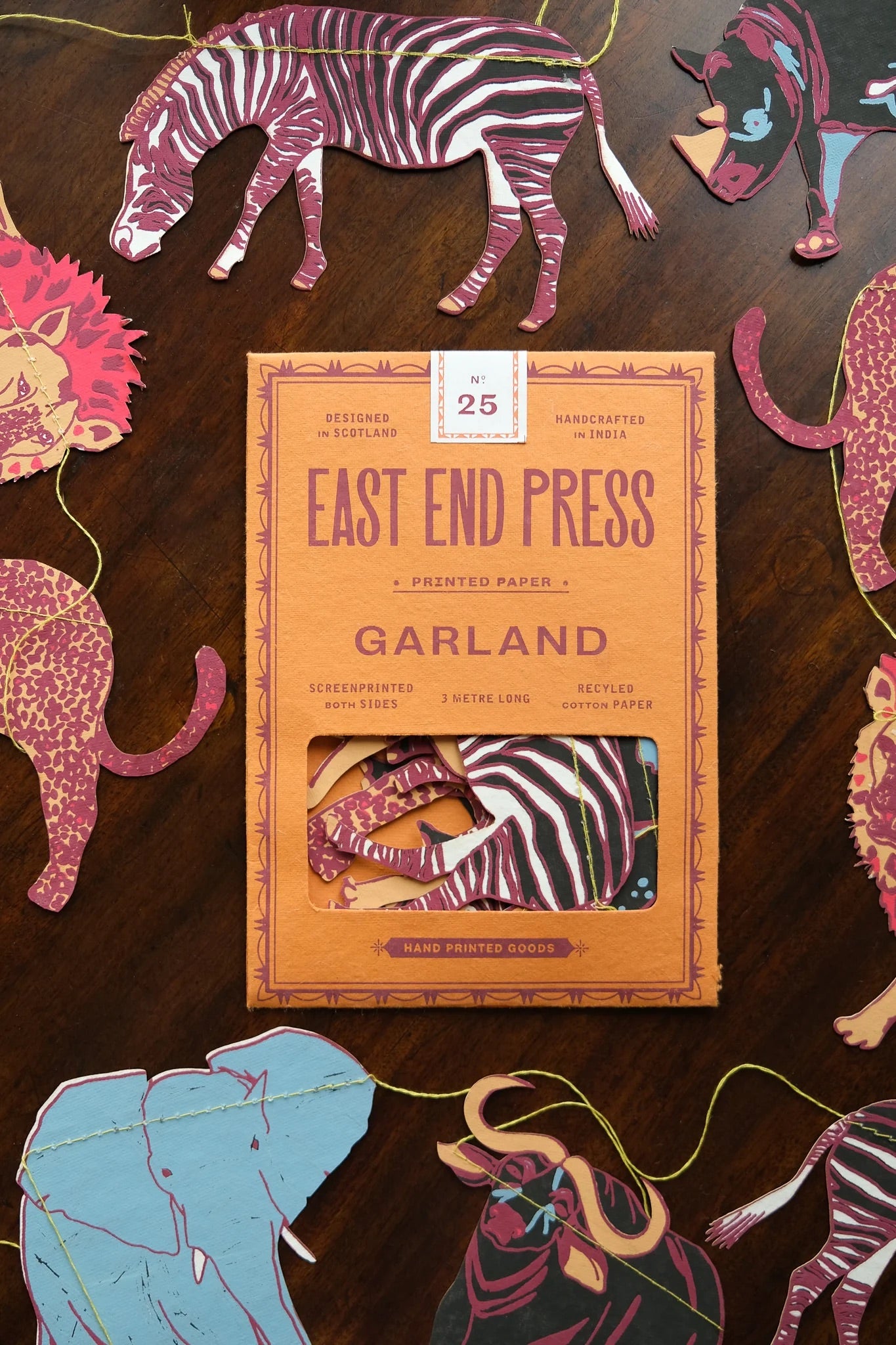 Safari Animals Sewn Garland by East End Press