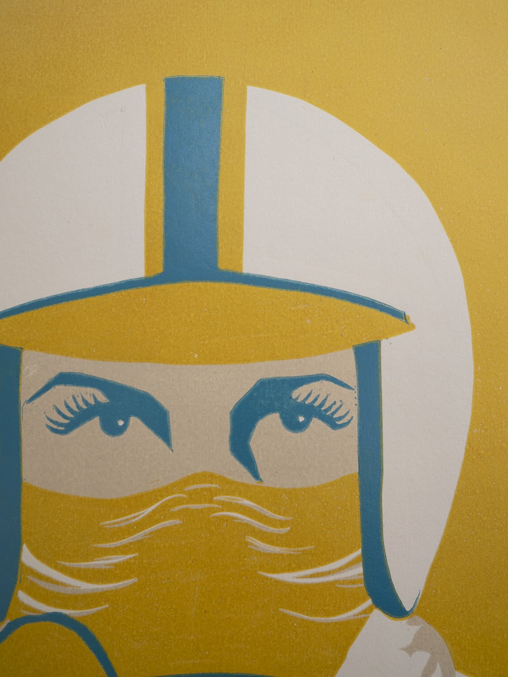 'DRIVE, DRIVE, DRIVE!' Lino Print By Kate Gerrard