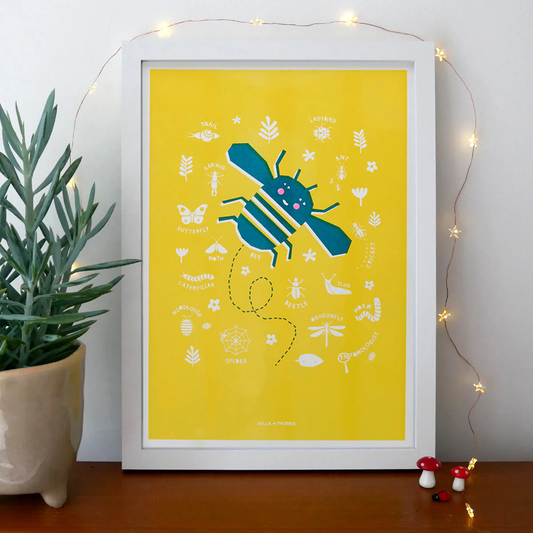 Bugs Galore Guide A3 Riso Print by Bella & Phoenix