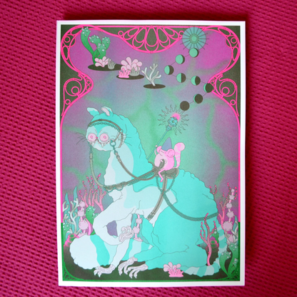 Wisard - Riso A3 Art Print by alice Monvaillier