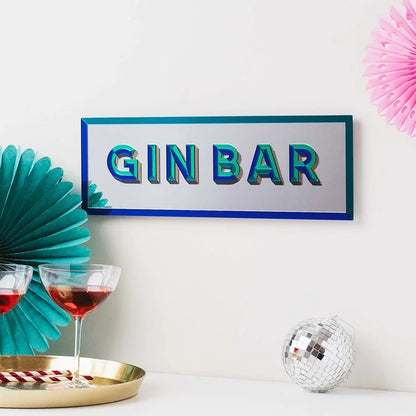 Gin Bar Mirror Sign By Laura Danby