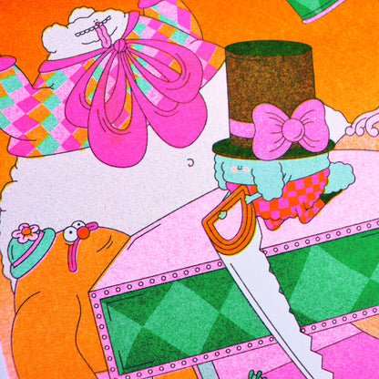 Circus - Riso A3 Art Print by alice Monvaillier