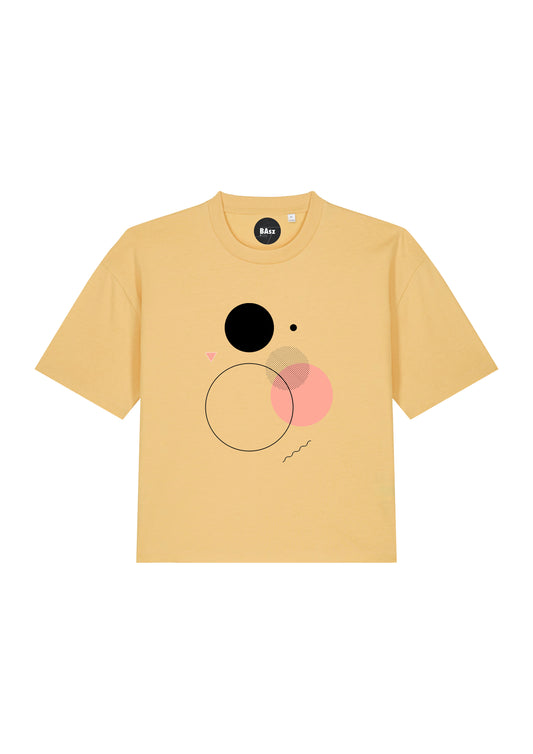 Cropped T-shirt With Geometric Design By Basz Design