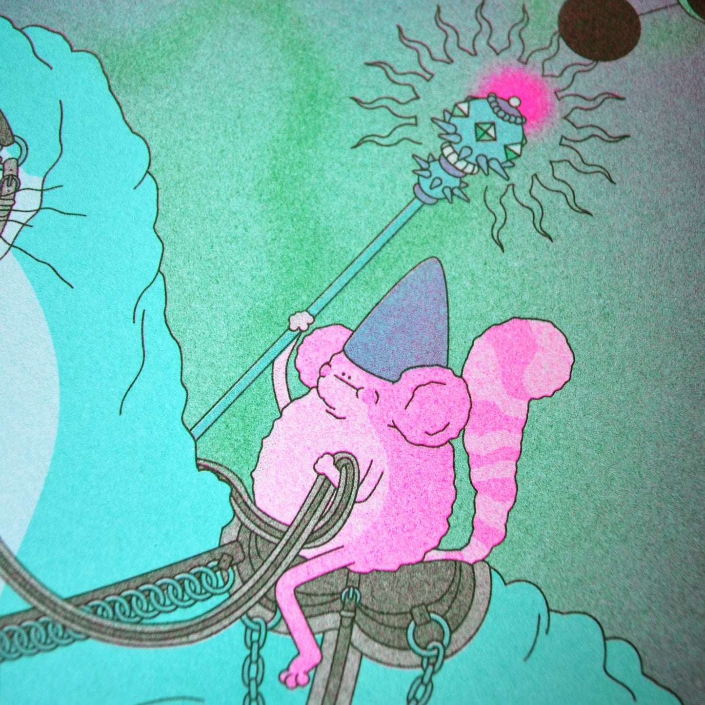 Wisard - Riso A3 Art Print by alice Monvaillier