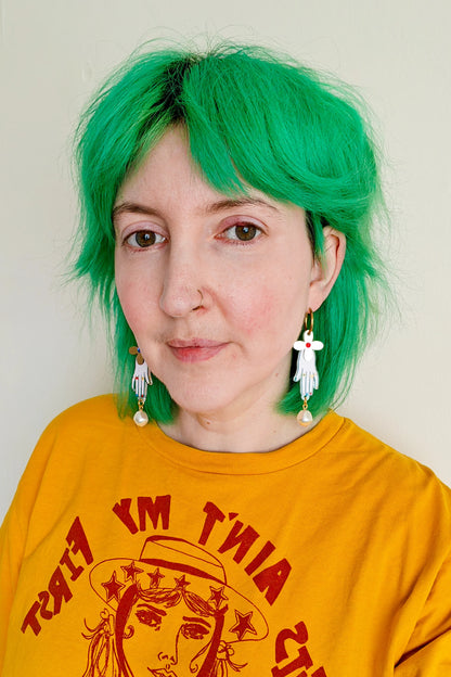Tudor Hand Earrings by Misfit Makes