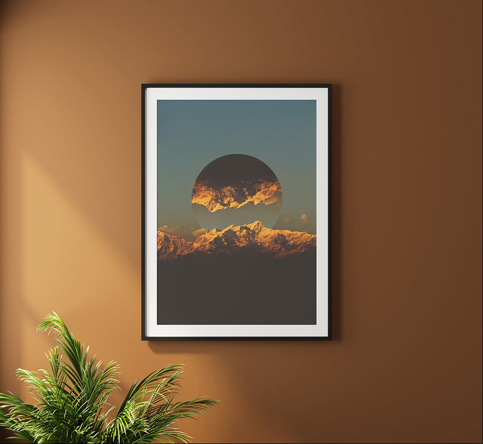 Last Light / Himalayas, Photography and Graphic Art Print by Basz Design