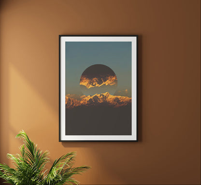 Last Light / Himalayas, Photography and Graphic Art Print by Basz Design