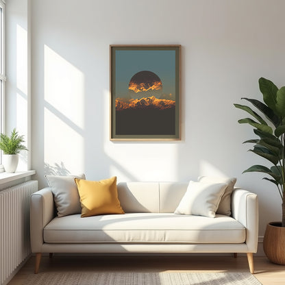 Last Light / Himalayas, Photography and Graphic Art Print by Basz Design