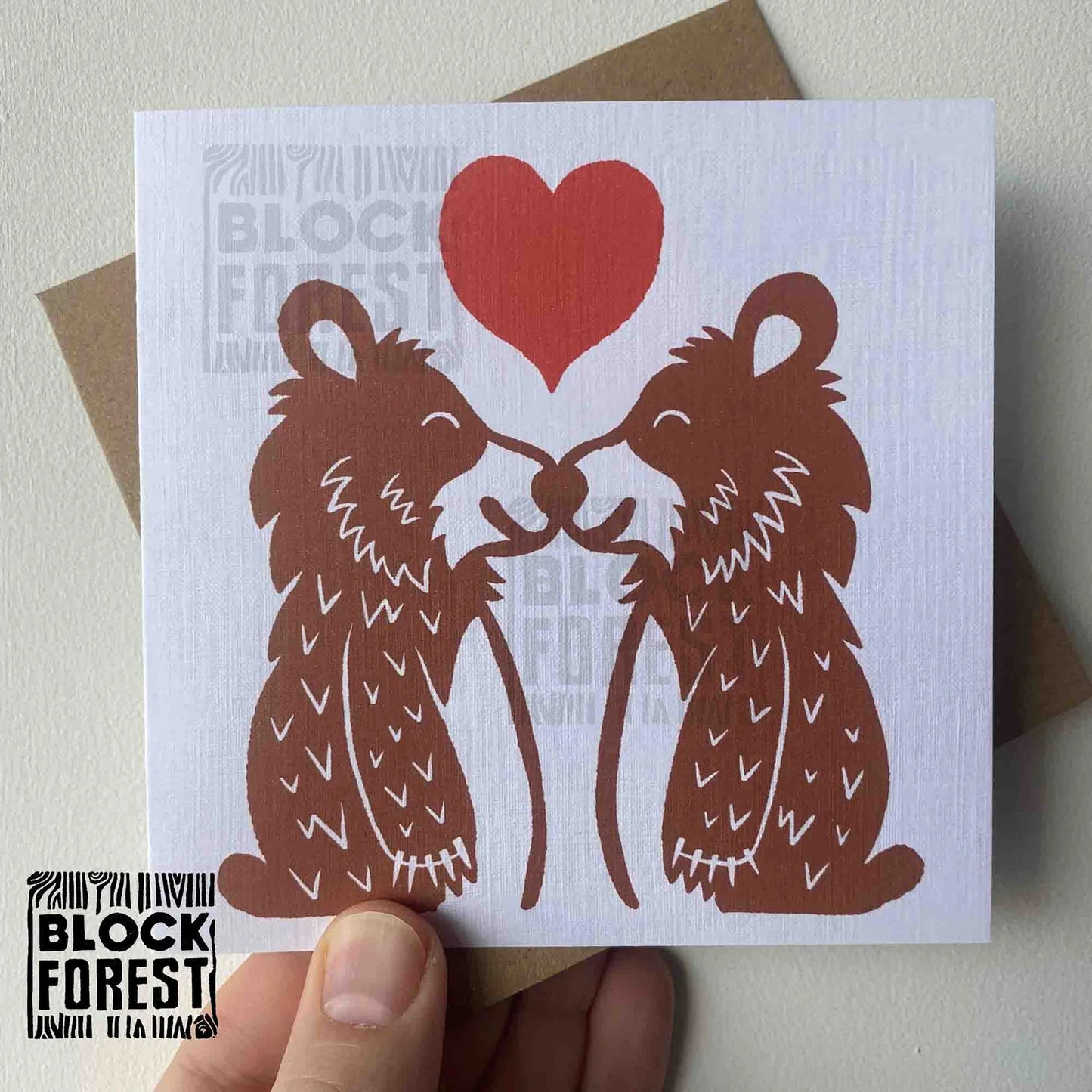 Bear Love - Greetings Card By Blackforest