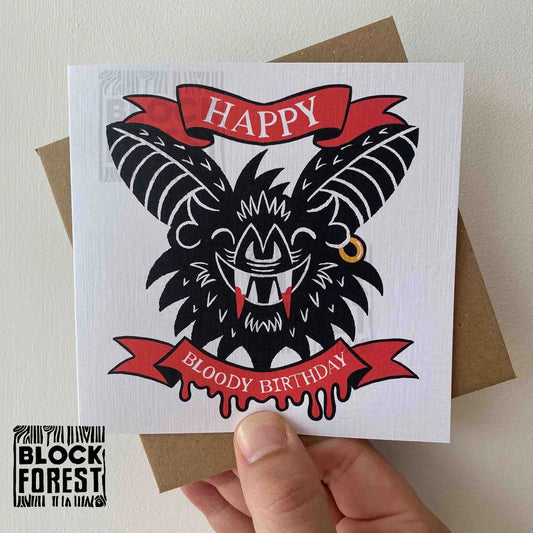 Happy Bloody Birthday - Greetings Card By Blockforest