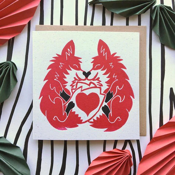 Fox Love - Greetings Card By Blackforest
