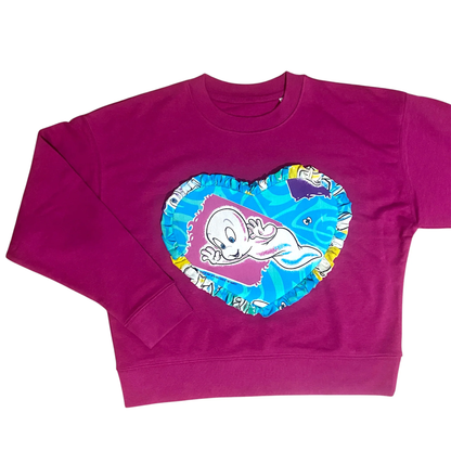 JUMPER SIZE LARGE CROP Little Ghost by Silly Girl Club