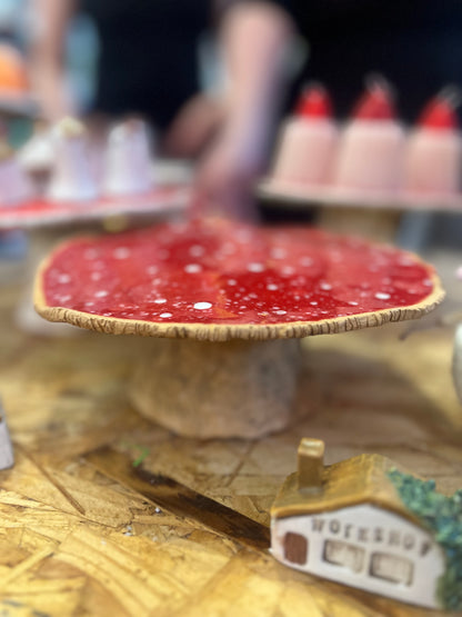 Toadstool Ceramic Cake Stand By Pixies Pottery