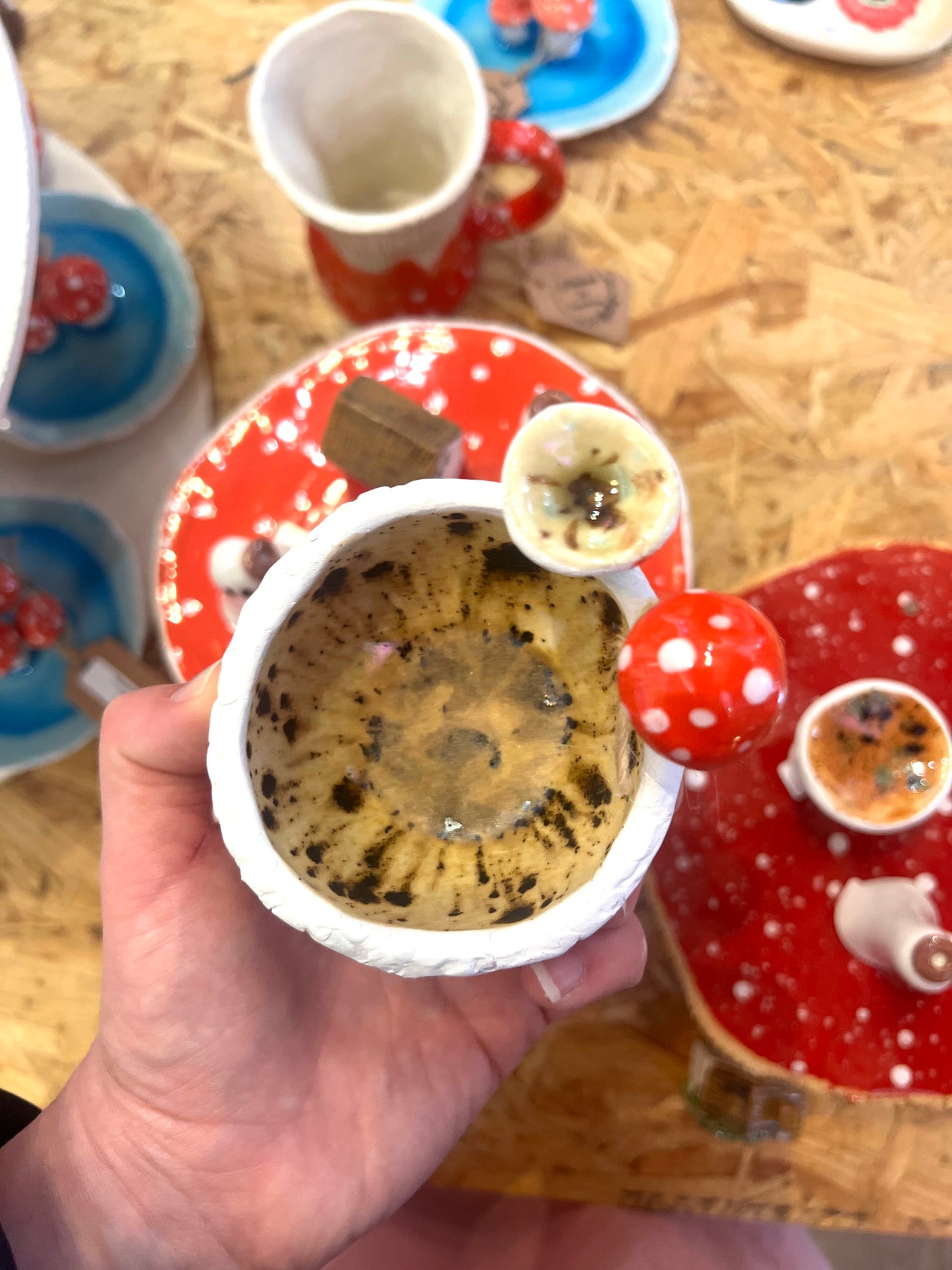 Toadstool Ceramic Trinket Bowl By Pixies Pottery