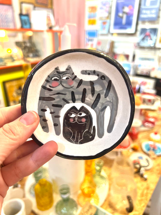 Ceramic Trinket plate With  Cat by Anna Soba