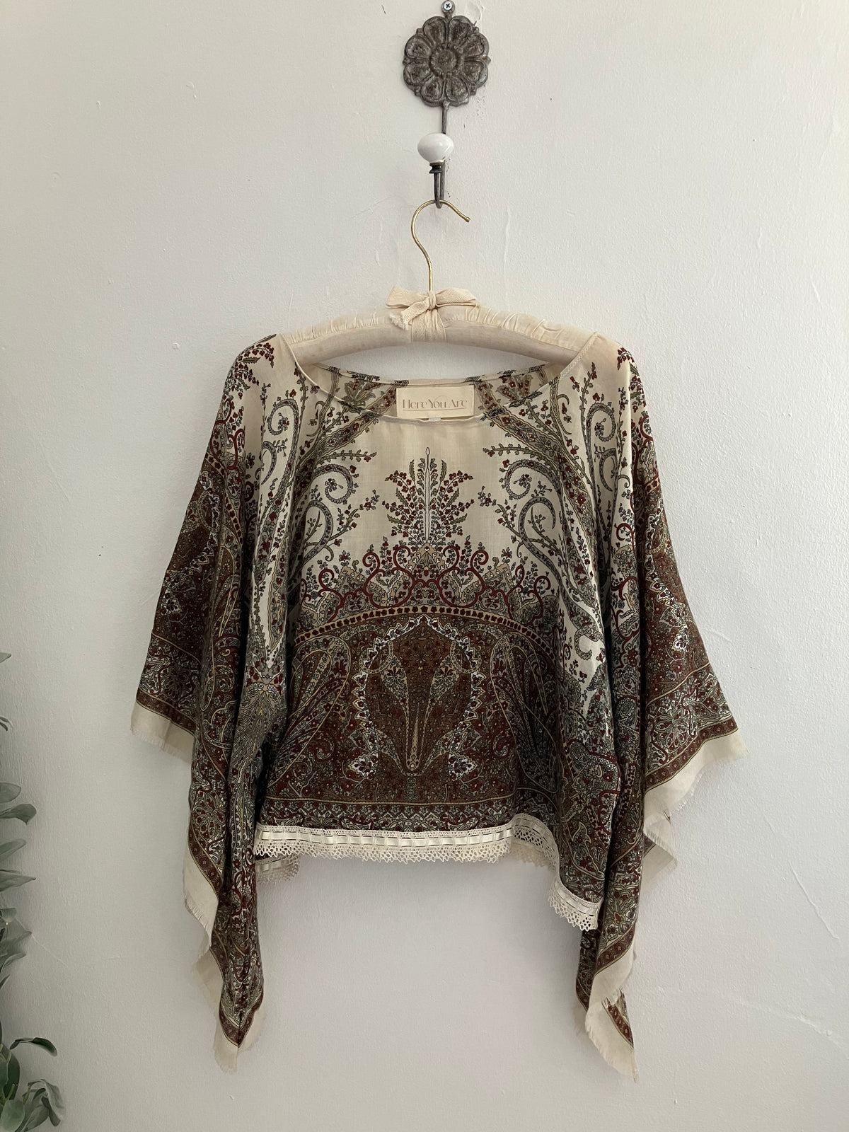 Lace And Silk Peacock Top By Here You Are