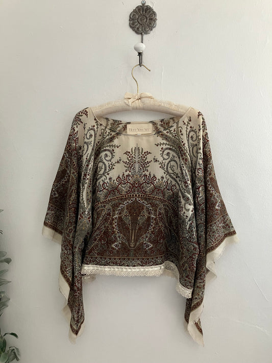Lace And Silk Peacock Top By Here You Are