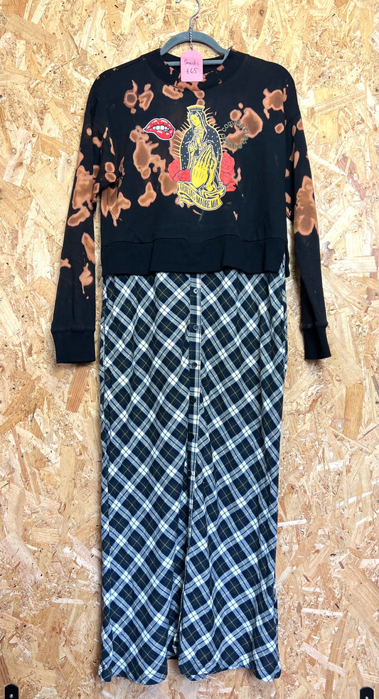 Upcycled, Reworked Dress With virgin Mary by Snacks