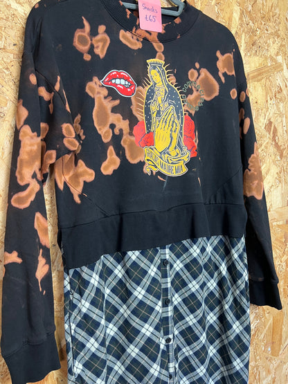 Upcycled, Reworked Dress With virgin Mary by Snacks
