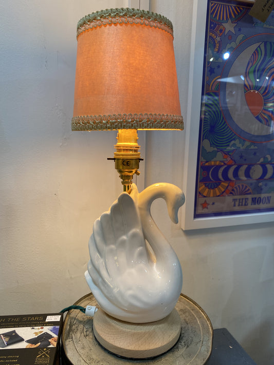 Vintage Swan Ceramic Lamp by Lost & Foundry