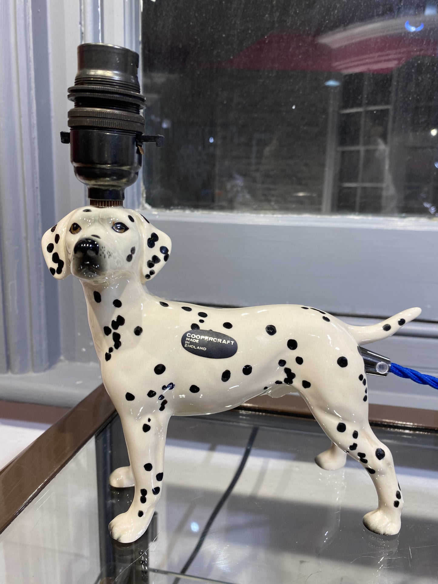 Dalmatian Dog Vinatge Ceramic Lamp by Lost & Foundry