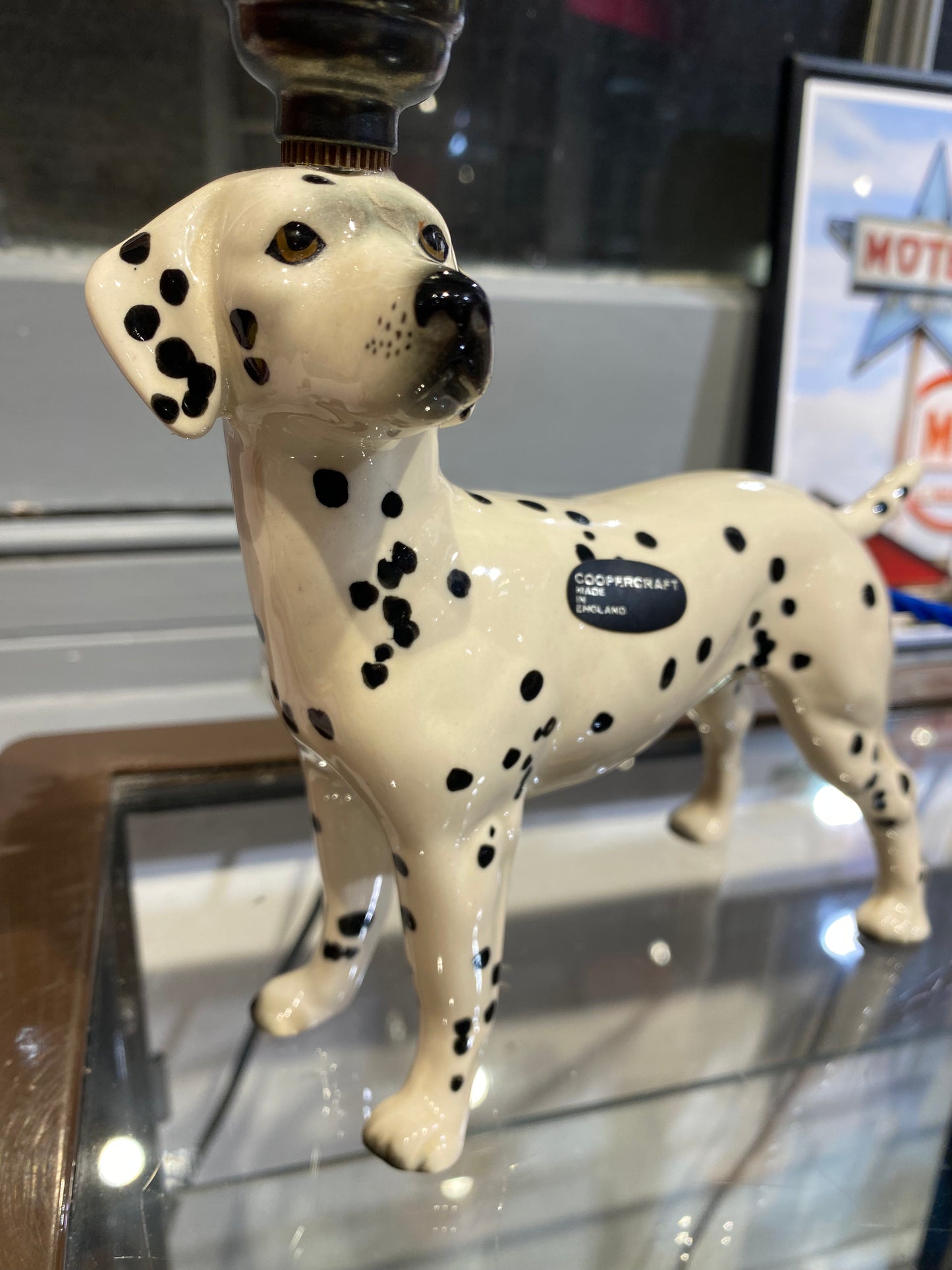 Dalmatian Dog Vinatge Ceramic Lamp by Lost & Foundry