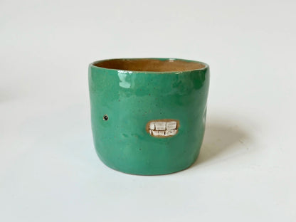 Turquoise Teethie Cup by Rebecca Edelmann Ceramics