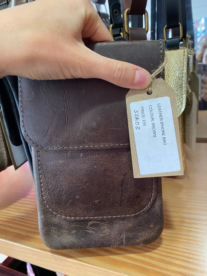 Leather Crossbody Smartphone Bag by ScarlettSky