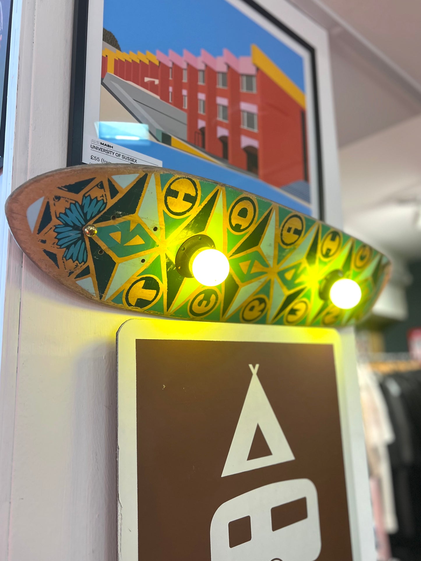 Skateboard  Lamp by Lost & Foundry
