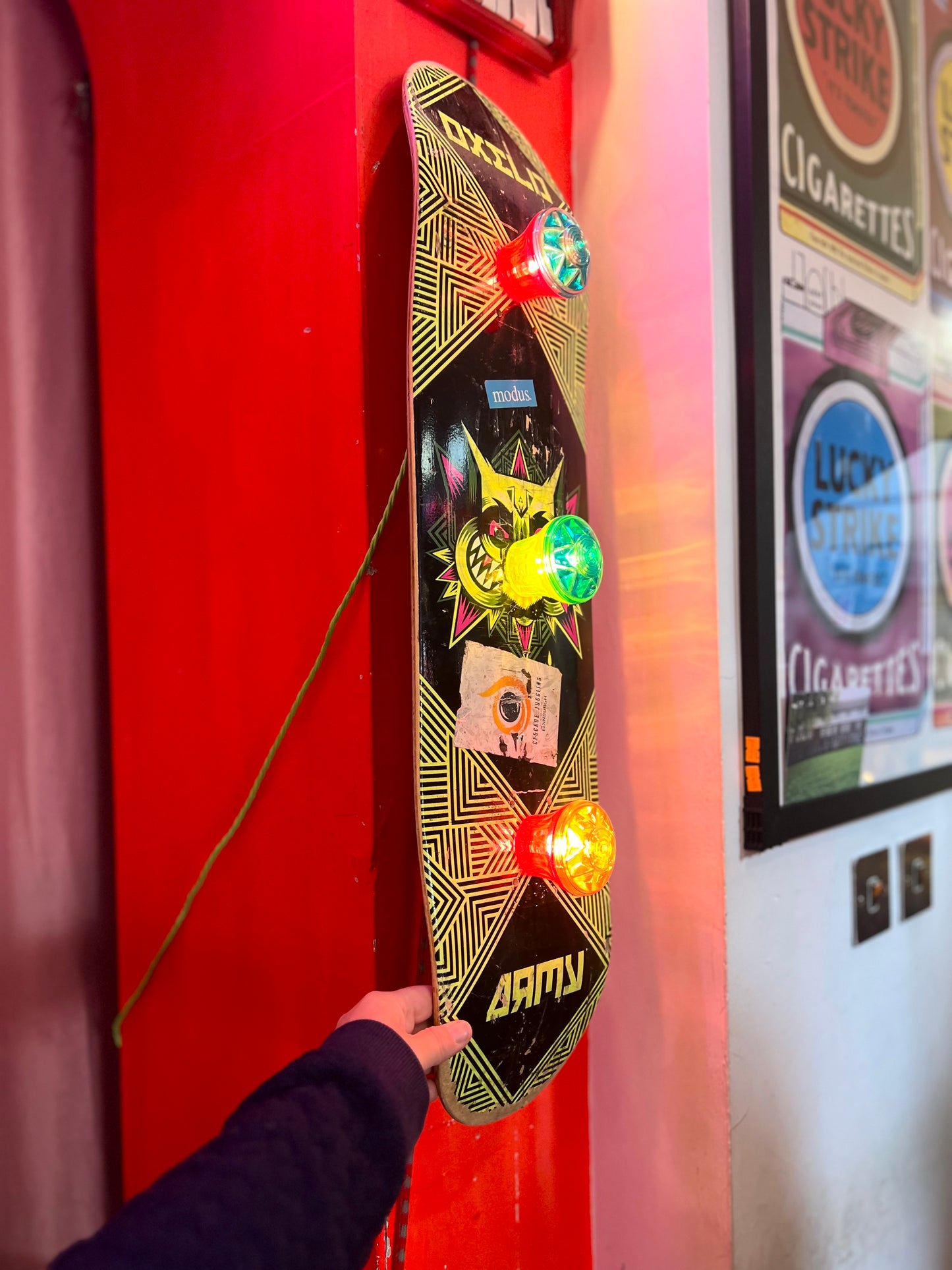 Old Skateboard  Lamp by Lost & Foundry