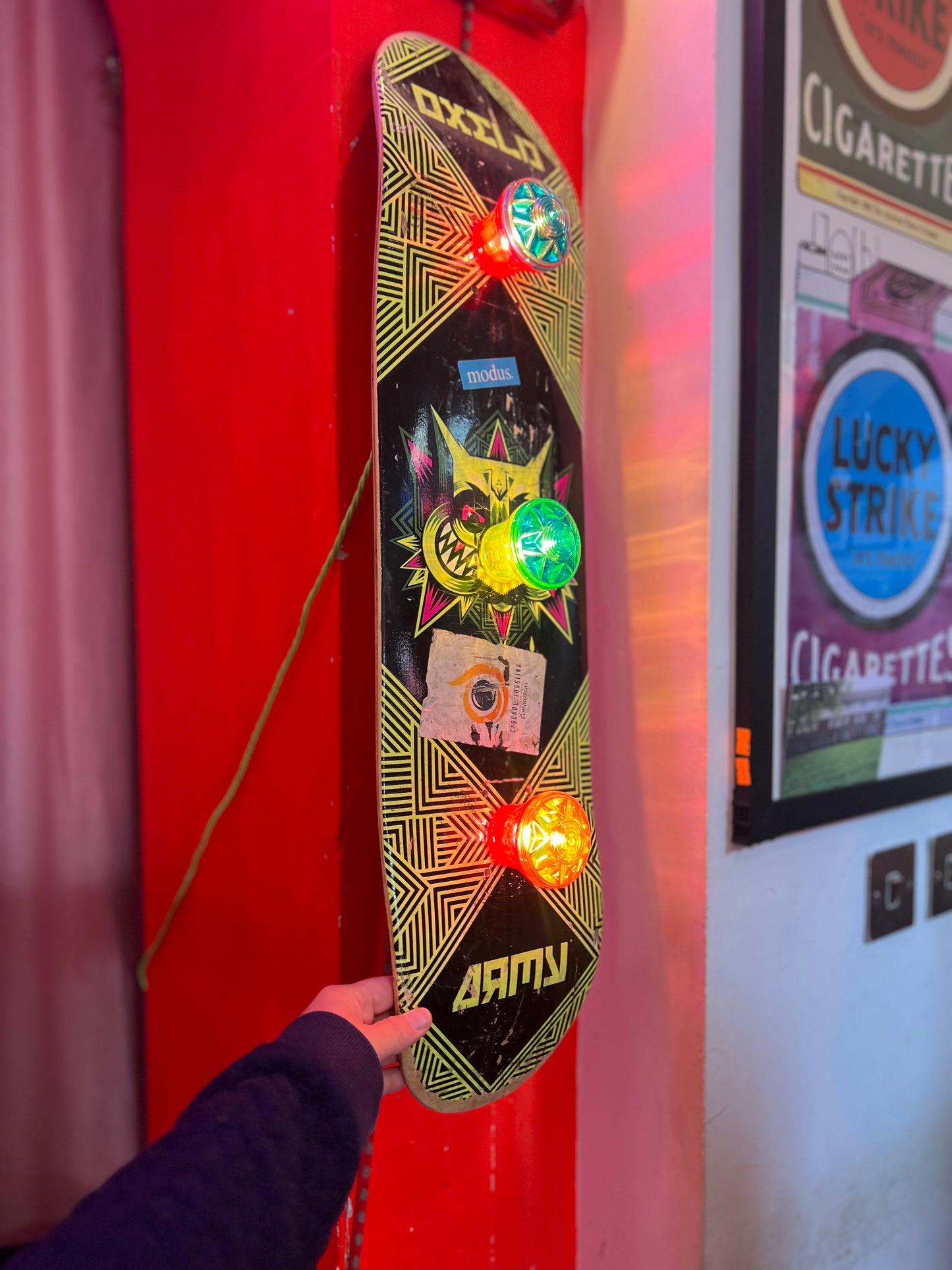 Old Skateboard  Lamp by Lost & Foundry