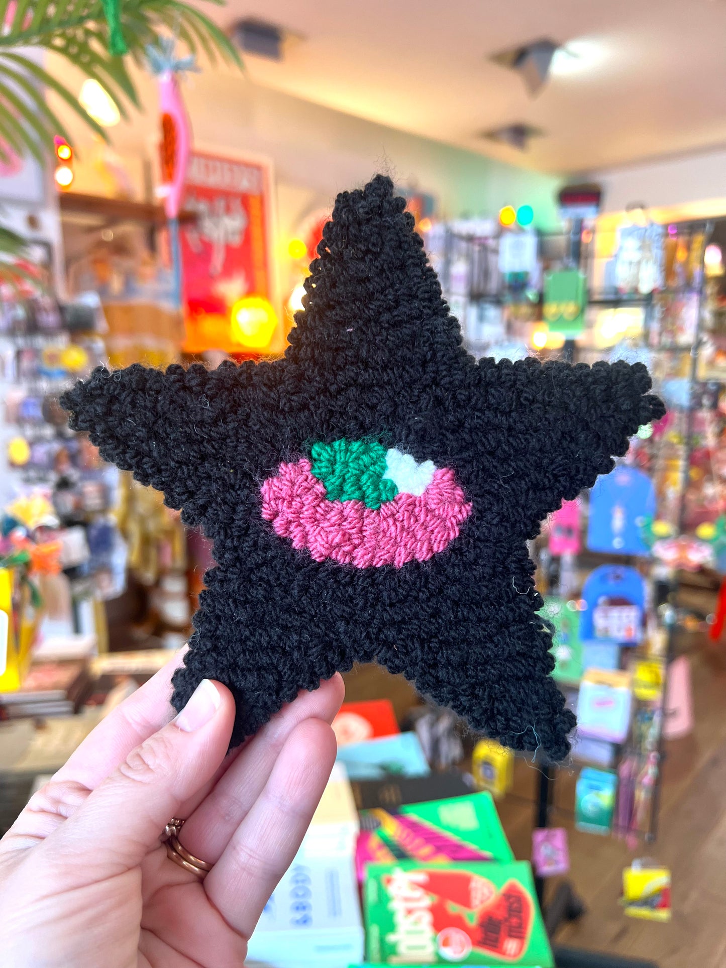 Needle Punched Wall Hanging Star With An Eye By Don Brosbin