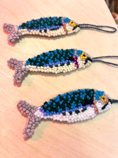 Needle punched Wall Hanging Mackerel by Don Brosbin