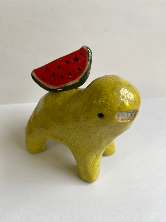 Ceramic Watermelon Teethie by Rebecca Edelmann ceramics