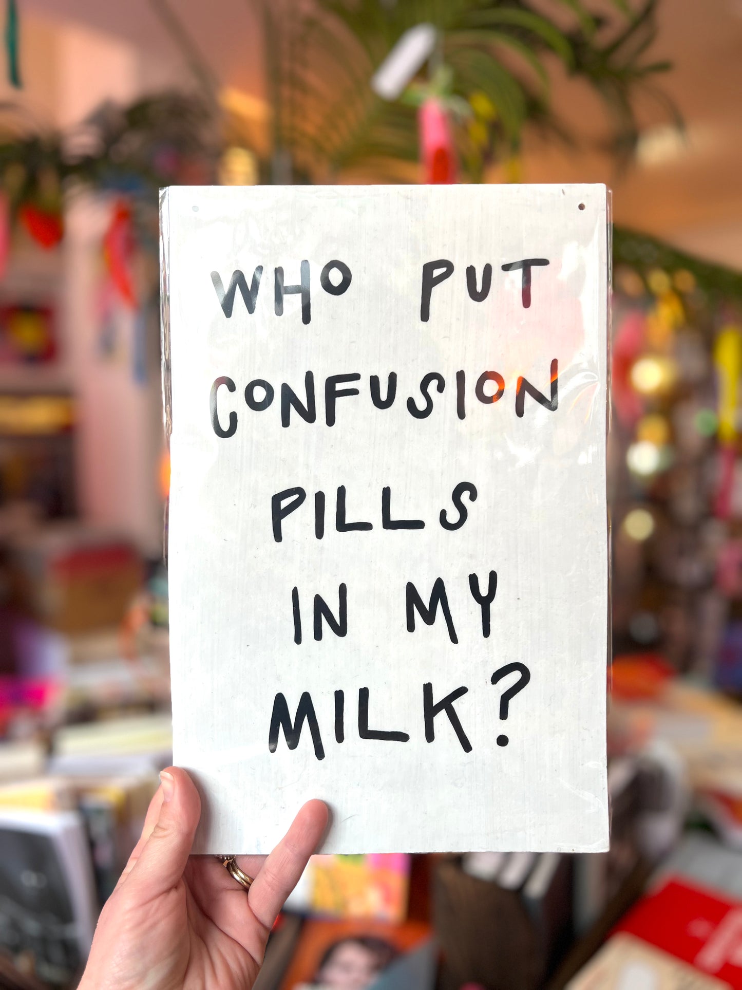 'Confusion Pills' Original Wooden Board Wall Art  by Don Brosbin
