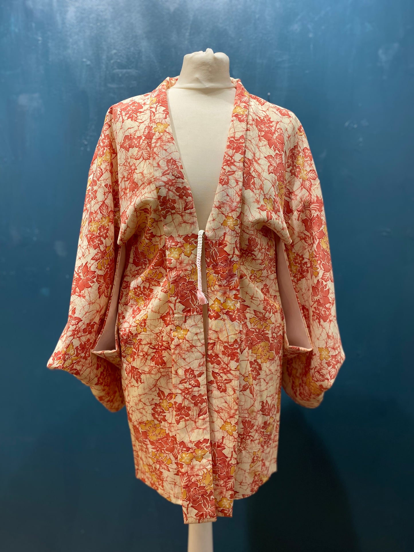 Japanese Vintage Kimono Haori autumn leaves by Kimono Lab