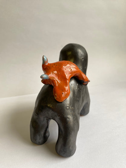 Black Metallic Ceramic Teethie by Rebecca Edelmann ceramics