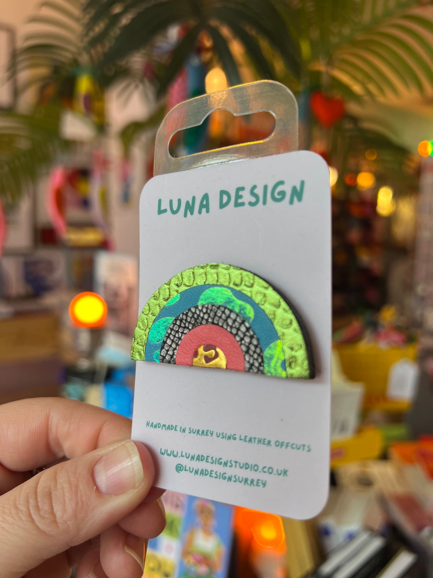 Leather Brooch By Luna Design