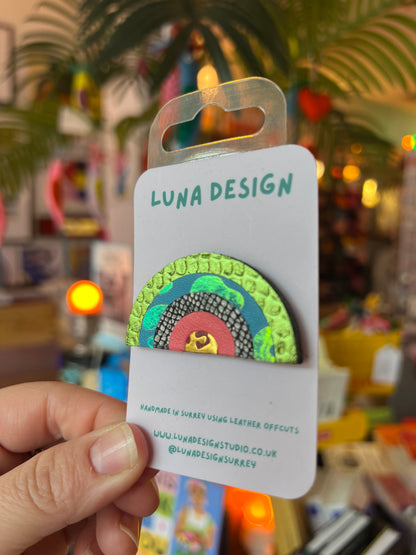 Leather Brooch By Luna Design
