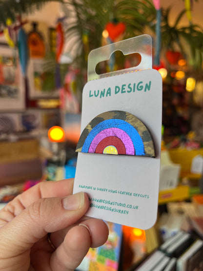 Leather Brooch By Luna Design