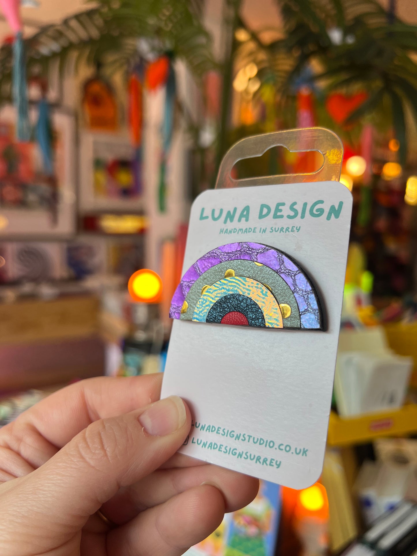 Leather Brooch By Luna Design