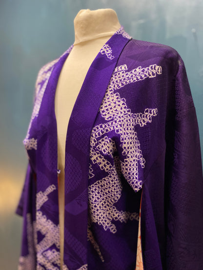 Japanese Vintage Kimono Haori 100% Silk by Kimono Lab