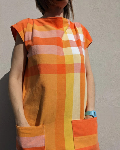 Vintage Tablecloth Check Dress By Patchwork Park