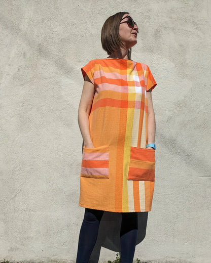 Vintage Tablecloth Check Dress By Patchwork Park