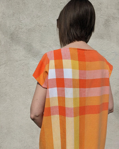Vintage Tablecloth Check Dress By Patchwork Park