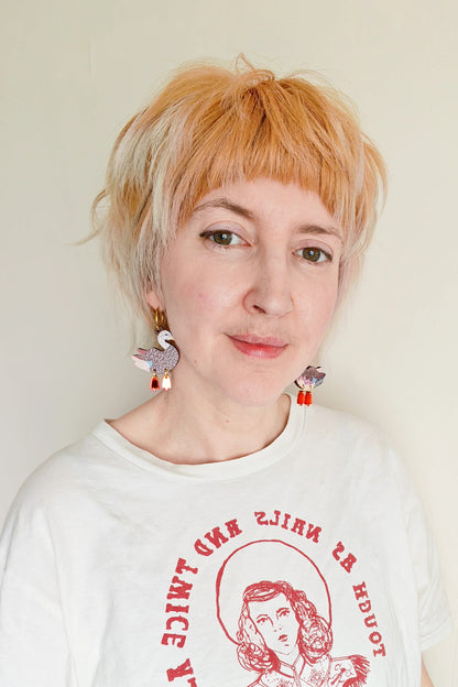 Delightful Duck Earrings Earrings By Misfit Makes