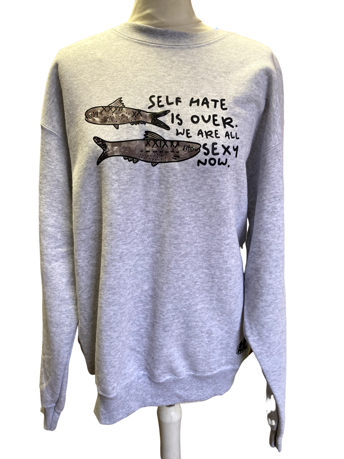 We are all sexy now Grey Sweater by Daze Made