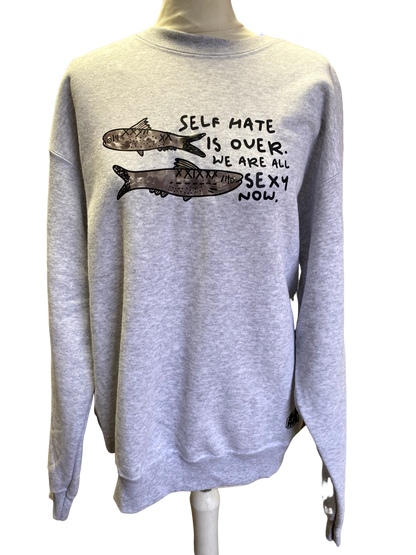 We are all sexy now Grey Sweater by Daze Made