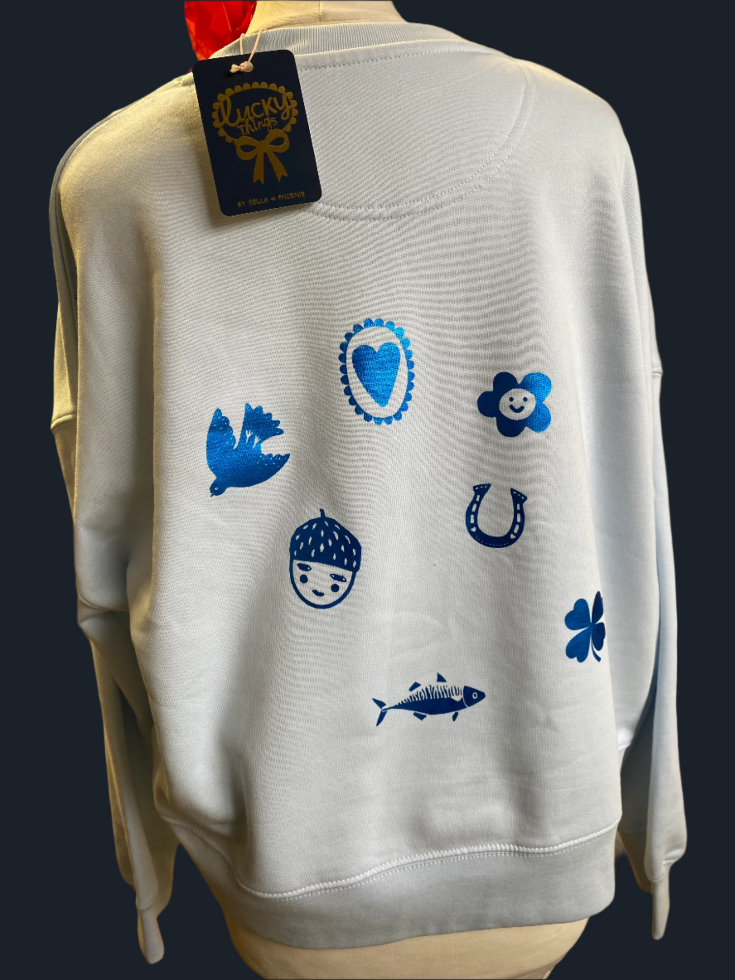 Lucky Things Baby blue Sweatshirt by Bella&Phoenix